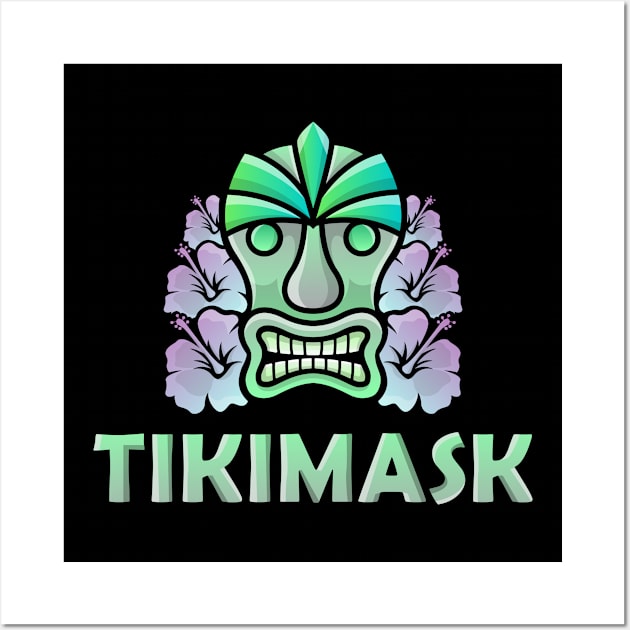 Tiki mask Character Design Wall Art by zynaldn